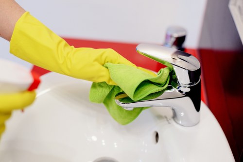 Move out cleaning supplies arranged for a fresh home exit