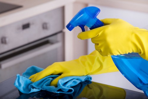 Professional end of tenancy cleaning in London kitchen area