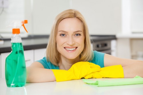 Clean carpet surface after professional cleaning service