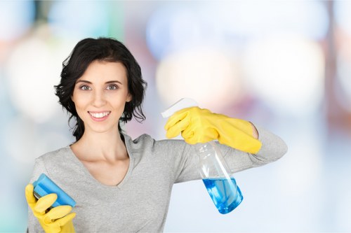 Move in cleaning in a freshly prepared living room