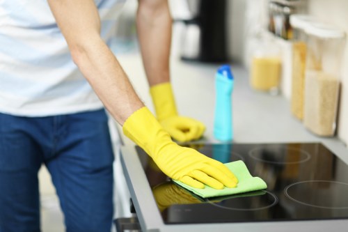 Deep cleaning bathroom surfaces during end of tenancy cleaning