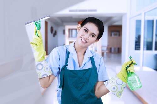 Professional cleaning of communal corridors and surfaces